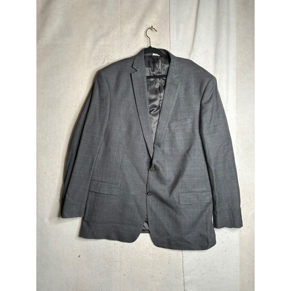 Ralph Lauren Gray Windowpane Sport Coat Blazer 48XL